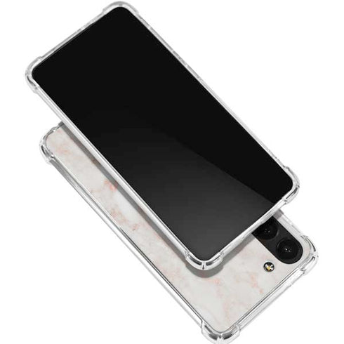 Rose Gold Marble Galaxy S24 FE Clear Case